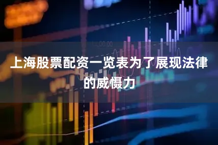 上海股票配资一览表为了展现法律的威慑力