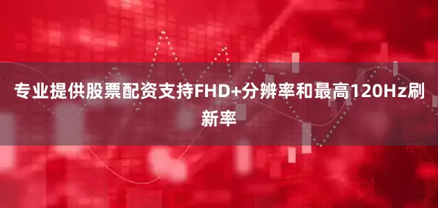 专业提供股票配资支持FHD+分辨率和最高120Hz刷新率