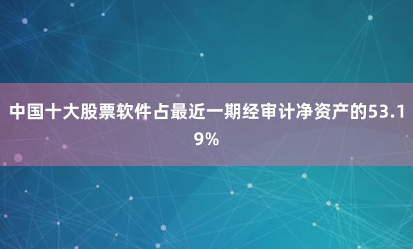 中国十大股票软件占最近一期经审计净资产的53.19%